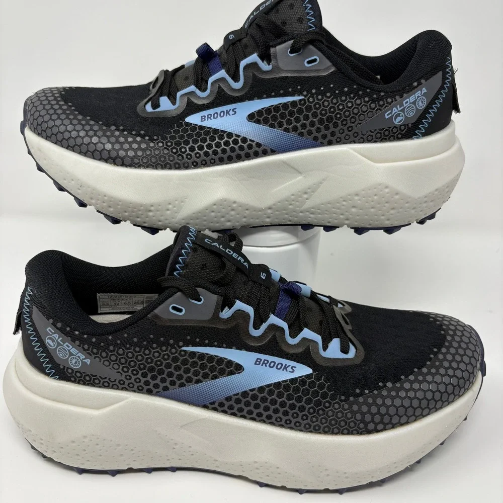 Brooks Caldera 6 Women's Size 8.5 Black Blue Trail Running Shoes (1203661B082)